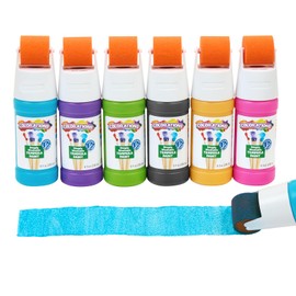 Colorations Paraben-Free Simply Washable Tempera Paint Roller Set, 6 Colors