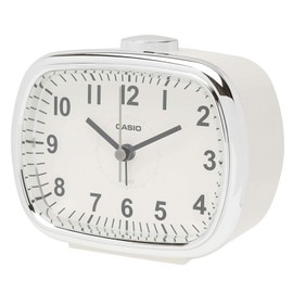 Casio TQ-159-7JF Alarm Clock, Cream, Analog Snooze Light, Retro