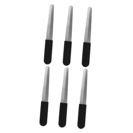 Baluue 2sets Stainless Steel Nail Files Double Sided Fingernail Toenail File Set for Manicure 3pcs*2