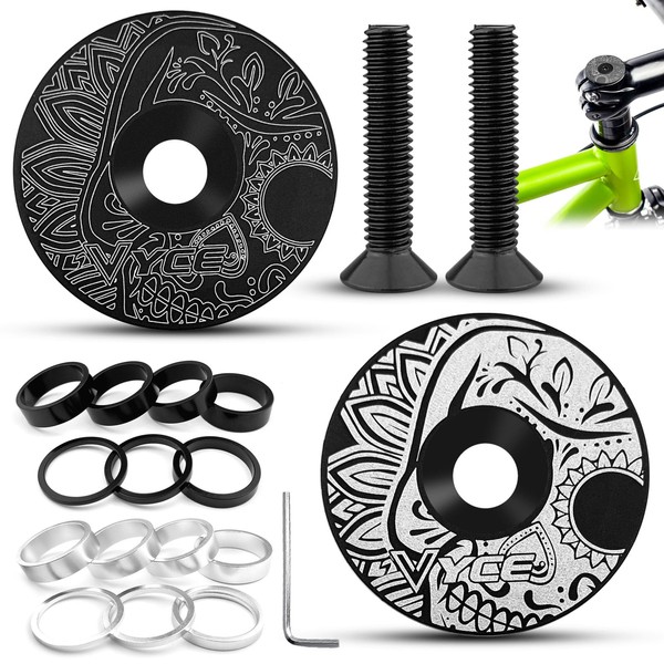 GZLFH Pack of 2 Ahead Cap, MTB Headset Cap with