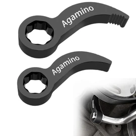 Agamino 2PCS Pry Bar Wrench Adaptor Head, Crowbar Adapter Head Tool 1/2" Ratche, Adjustable Half Shaft Removal Tool, Heavy-Duty Open-end Wrench Fit 1/2In Ratchet, Compact Pry Bar for Tight Spaces