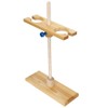 Pssopp 2 Holes Wooden Separating Funnel Stand Holder Adjustable Height