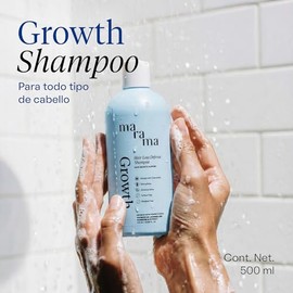 MARAMA  Growth Shampoo Manzanilla 500 ml - Para Todo Tipo de Cabello  Sin Sulfatos y Parabenos  Shampoo Anticada que Nutre el Cuero Cabelludo...      