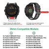 EZMVZKU Quickfit Watchband for Fenix 8 51mm/7X/6X/5X,26MM Silicone Strap Replacement