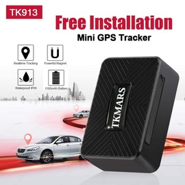TKMARS 4G Mini Rasreador GPS para Carro con Magnetico, Mini GPS con Micrófono Oculto en Tiempo Real a Través de SMS/App/Web,Alarma Anti-Robo, Límite de Velocidad y Geofence Sin Suscripción. TK913