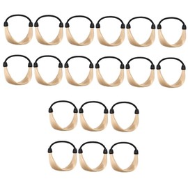 TOVINANNA 3sets Bulk Hair Elastics Gold Hair Ties Pattern Scrunchies Ponytail Holders 6pcs*3