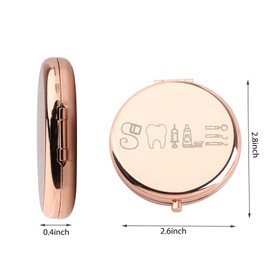 WUSUANED Teeth Dentist Makeup Mirror Dental Hygienist Mirror Dentist Gift Dental Gift Dental Assistant Gift (Teeth Dentist Mirror)