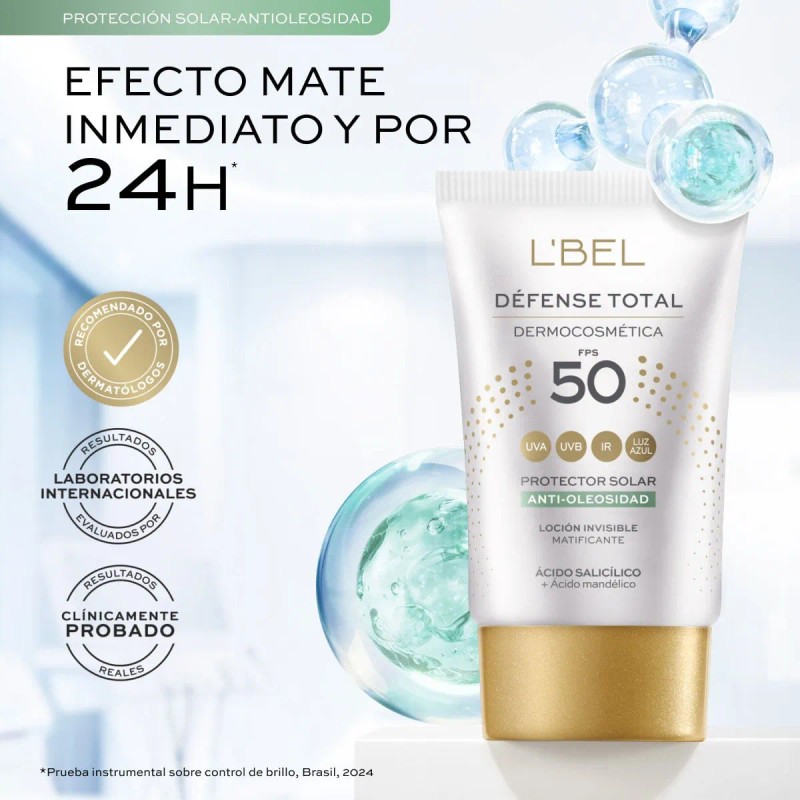 Protector Solar Defense Total Anti Oleosidad Bel