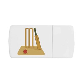 'Cricket Pitch Essentials' Pill Box with Tablet Splitter (PI00035283)