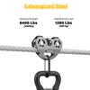 1/4" Steel Cable, Sunuwk 150Ft 7x19 Strand Aircraft Cable with