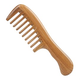 Sandalwood Comb, Wide Tooth Comb for Curls, No Static Handmade Hair Comb, High Quality Wood Curl Comb for Women (Wide Tooth Comb)
