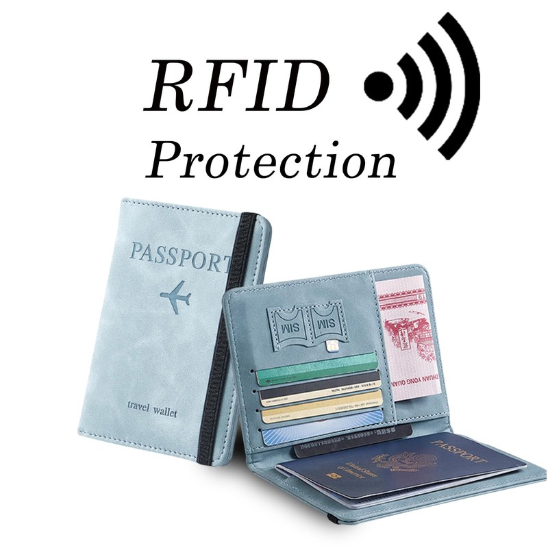 FZSECRIU Passport Holder, blue, Modern