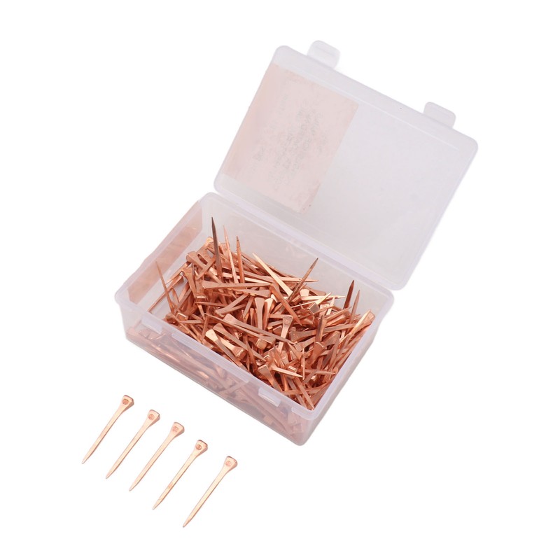250Pcs Horseshoe Nails Copper Plated Rustproof Equestrian Riding Equipment Pet