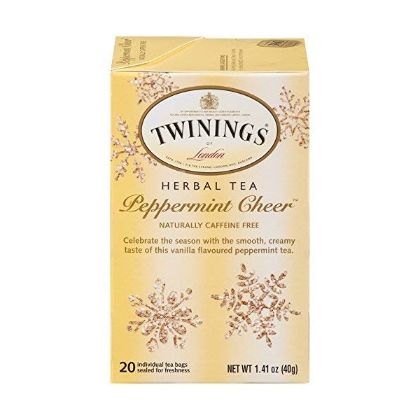 Twinings Peppermint Cheer Tea, 20 Bags (1 Pack)