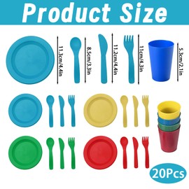 20 Pcs Toy Kitchen Accessories, Play Kitchen Accessories, Kids Role Play Toys Reusable Kitchen Utensils Picnic Toys Role Play Toys, Suitable for Kids Girls Boys Toddler