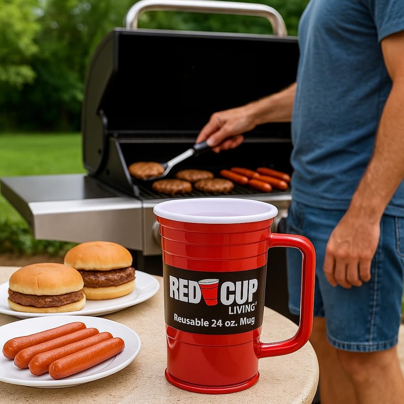 Beer Mug Stein with Handle – 24oz Large Glass Beer