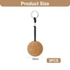 YSJCHEBS 3 Pieces Round Cork Ball Keychain, Floating Wooden Ball