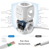 RealPower Mehrfachsteckdose mit USB, 4Fach Stecker mit 3 USB und