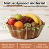 Wooden Fruit Bowl, Large Kitchen Counter Fruit Basket Storage