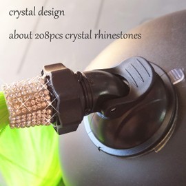 3T-SISTER Crystal Pigtails 14inch for Helmet Ponytail Decoration for Motorcycle Bicycle Ski Helmet Accessories Reusable Suction Cup Reusable Design Many Colors (Helmet not Included)