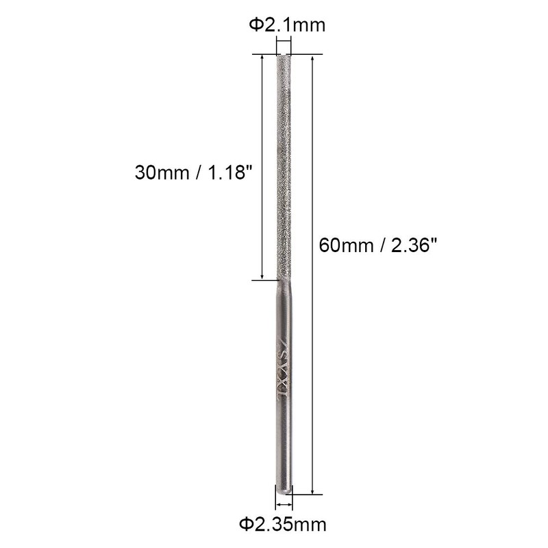 sourcing map Mini Diamond Burrs Grinding Drill Bits for Rotary