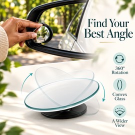 360° Adjustable Blind Spot Mirrors for Cars – Wide-Angle Convex Side Mirror Accessories for Parking and Lane Changes