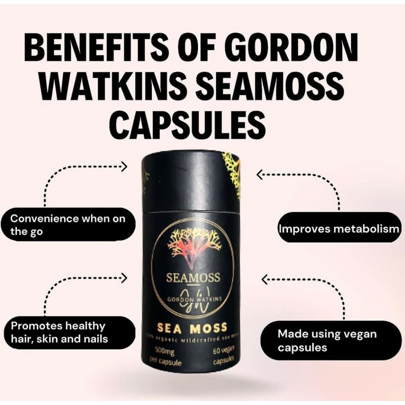 Sea Moss and Bladderwrack Capsules | 500mg Capsules | Made