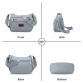 LassZone Womens Nylon Crossbody Bag Multi Pocket Casual Messenger Handbags Waterproof Shoulder Bag Lightweight Travel Purse for Women