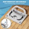 316 Stainless Steel Recessed Flush-Mount Ring Pull Handle with Mounting