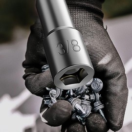 Havaro 10-Piece 3/8" 6-Point Nut Driver Bit Set, 1/4" Hex Shank, 2.56" Length, Chrome Vanadium Steel, Metal & Wood