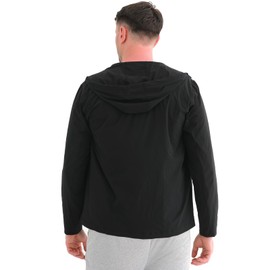 Shuanghu Men's UPF 50+ Sun Protection Shirts SPF Jacket UV Cooling Hoodie Long Sleeve Summer Clothing for Outdoor Hiking（Black M