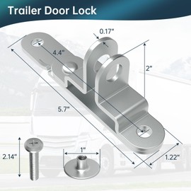 Fengone 2 Pack Cargo Trailer Door Latch Hasp Keeper Premium Durable for Ramp Padlock Trailer Lock Latch with Hasp Race Bar Lock Handle for Cargo Doors with Nuts&Screws