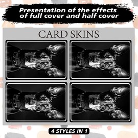 Peacoblue Bank Card Sticker - Black and White Doberman Credit/Debit Card Custom Skin Cover - Waterproof, Scratch-Proof, 4 Styles