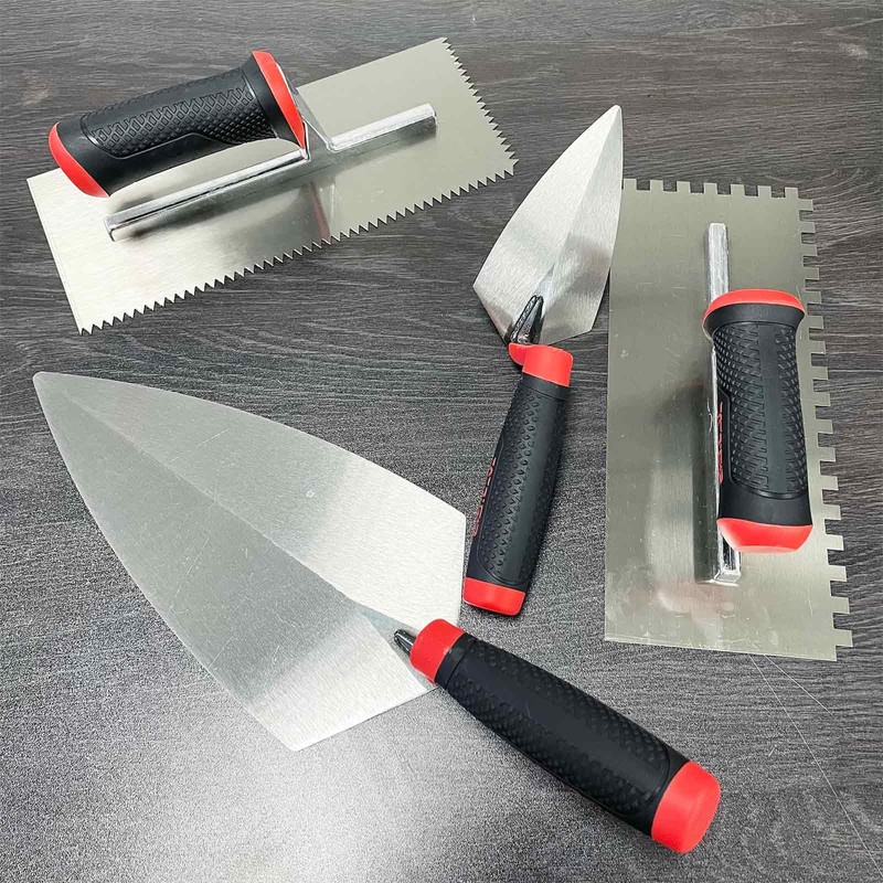 Hubaow 4 Pieces Concrete Tools, High Carbon Steel Masonry Trowel