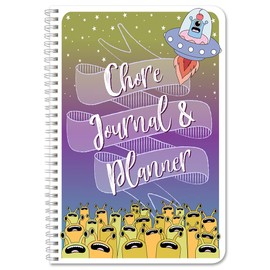 BookFactory Chore Journal and Planner/Daily Chore Chart and Accountability Tracker - Wire-O, 100 Pages, 6" x 9" (JOU-100-69CW-PP(Chores))