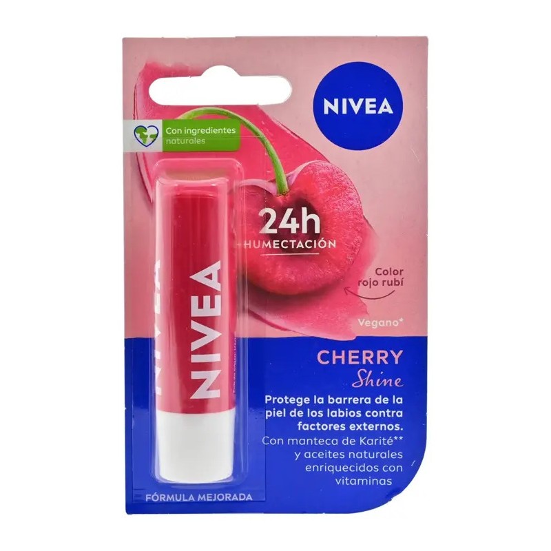 Set 2 Nivea Shine Protector Labialbalsamo Cherrystrawberry