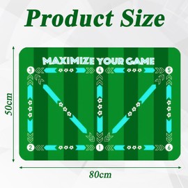 Football Footstep Training Mat, 60×90cm Soccer Sports Mat Non-Slip Shock Football Mastery Mats Skills Dribble with Football-Auxiliary Equipment for Kids and Adults