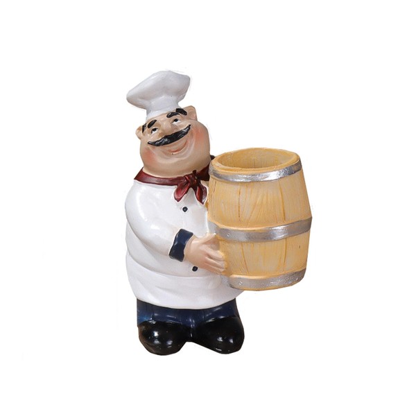 DD-life Toothpick Holder,Resin Chef Statue Toothpick Holder,Resin Toothpick Dispenser for
