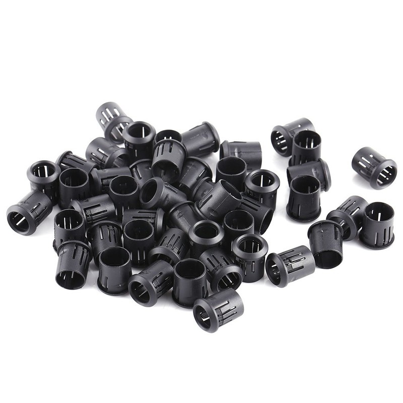50 Pcs/Set LED Lamp Socket Diode Holder Nylon Black Clip