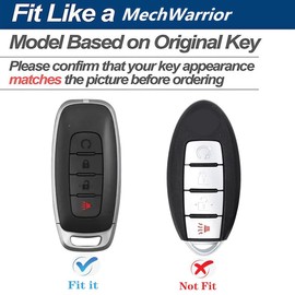 Heavy Zinc Alloy Key fob Case Cover with Keychain Compatible with Nissan Pathfinder Rogue Kicks 2023 2024 Key Shell Accessories (Model-A)