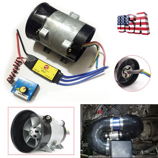 Unbranded Car Auto Electric Turbocharger Turbine Air Intake Fan Boost