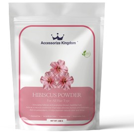 Accessorize Kingdom Herbal Face Pack Powder | 100% Natural & Organic Skincare | For Glowing Skin, Acne Control, Anti-Aging | All Skin Types | (100g, Hibiscus)