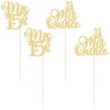 Gyufise 12Pcs Mis 15 Centerpiece Sticks Happy 15th Birthday Decorations