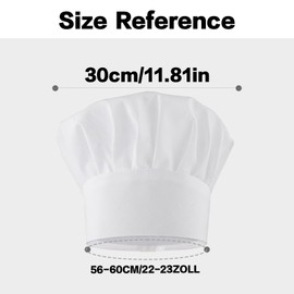 Annlpoy 1 x Professional Unisex Chef's Hat Made of Polyester, Breathable and with Adjustable Elastic Band, Perfect for Catering and Home Use, Figure reactionary