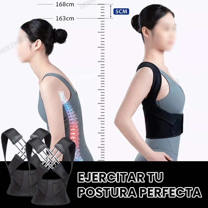 2pzs Chaleco Corrector Postura Ortopédico Faja Lumbar Unisex