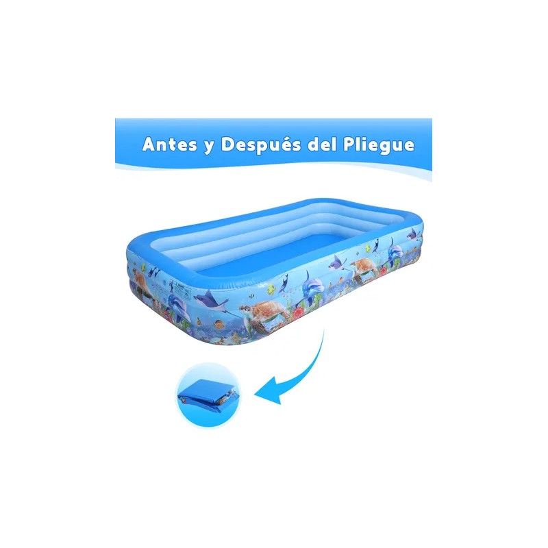 Alberca Inflable Grandes 305x183x56cm Piscinas Rectangular
