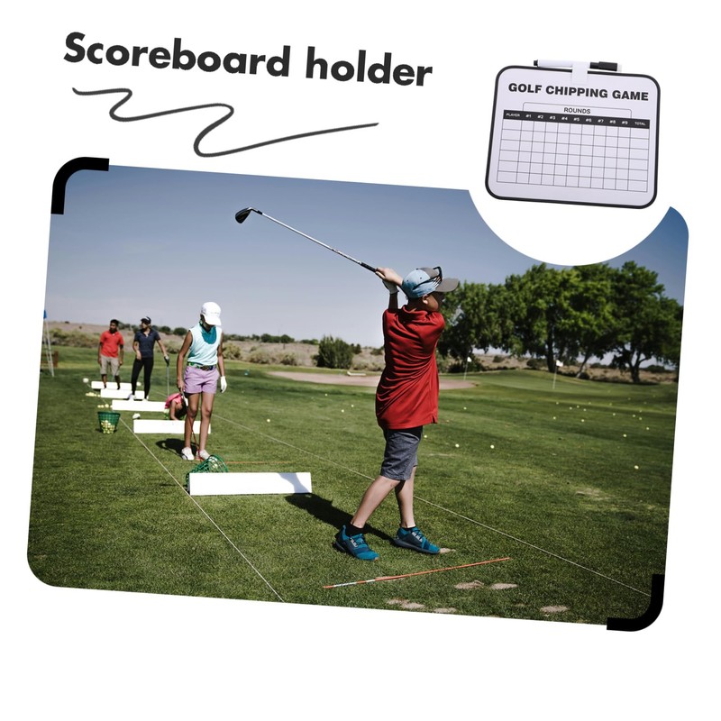 Kisangel Golf Scoreboard Erasable Plastic Clip Double-Sided Writing Board Golf