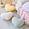 XVTRU Soft Heart Shaped Pillows, Cute Orange Heart Decorative Pillow,