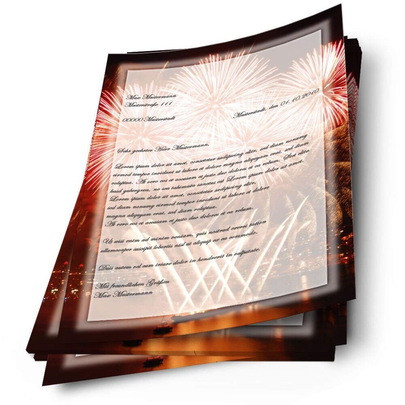 Letter Writing Paper Harbour Fireworks [25 Sheets]