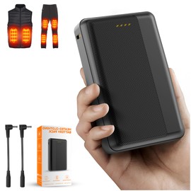 Upgraded Heated Vest Battery Pack - 7.4V2A 16000mAh DC Output Rechargeable for ORORO and Venustas Heating Jackets Coats Pants Underwear Battery, with DC Plug Adapter and Charging Accessories